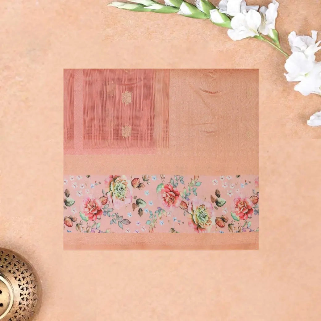 LIGHT PINKSemi Burberry Silk Saree
