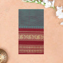Slate Grey With Red  Pure Chettinad Cotton Saree without Blouse