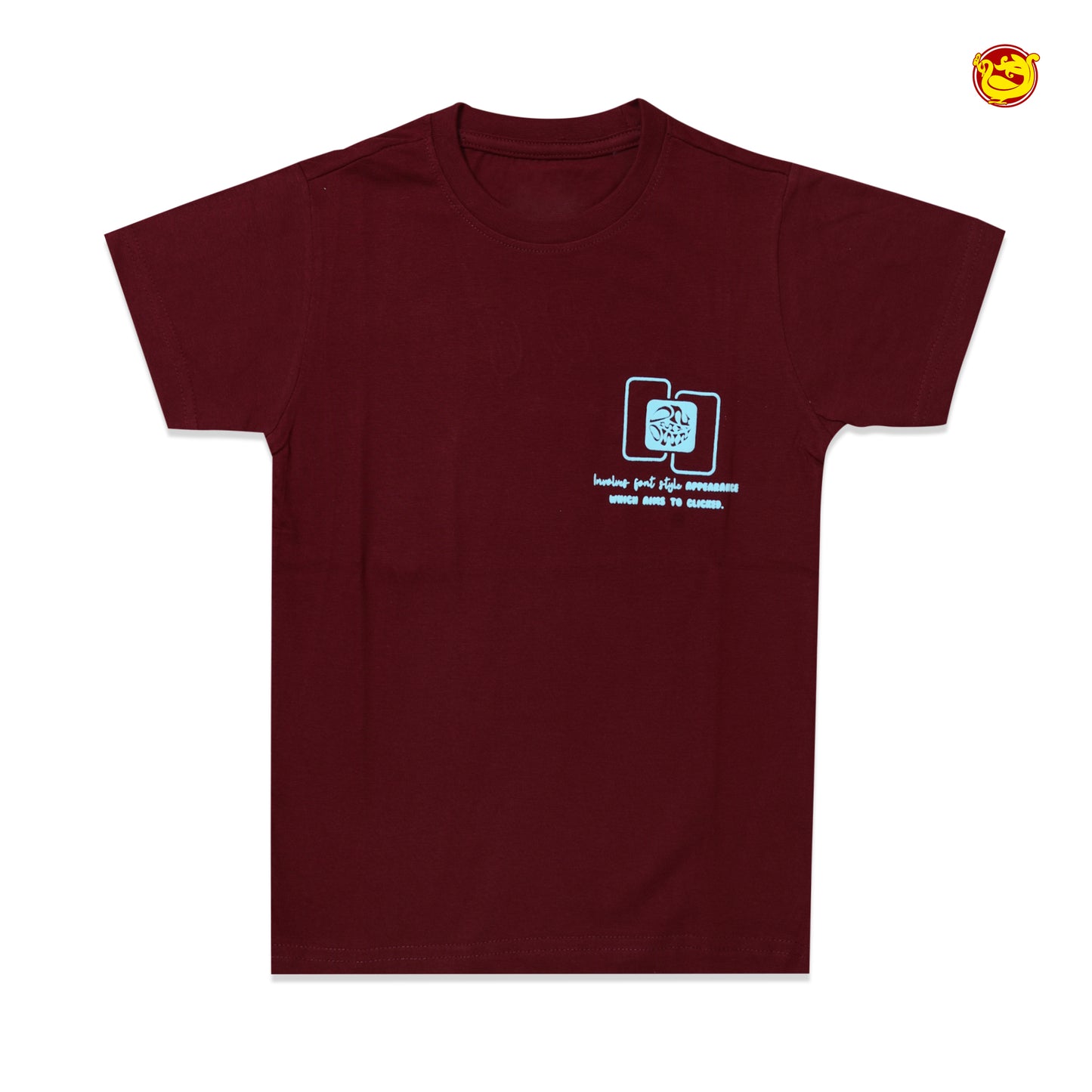 Maroon Colour Cotton Boys T-Shirt Summer Collection