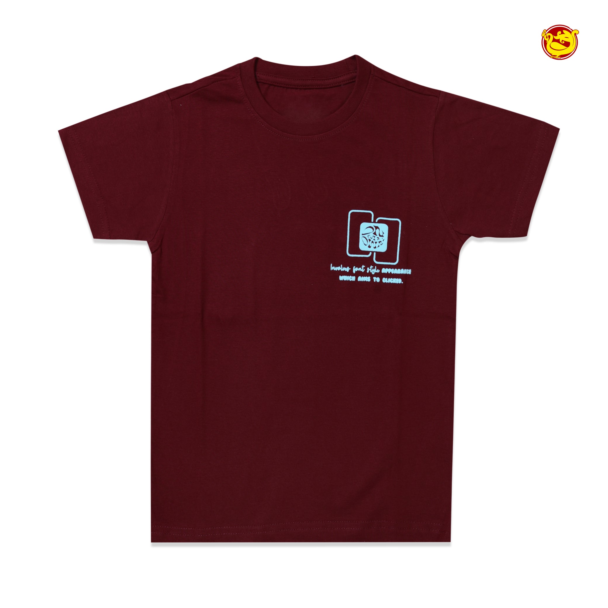 Maroon Colour Cotton Boys T-Shirt Summer Collection