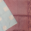 GREYwith PURPLE Soft Silk Saree