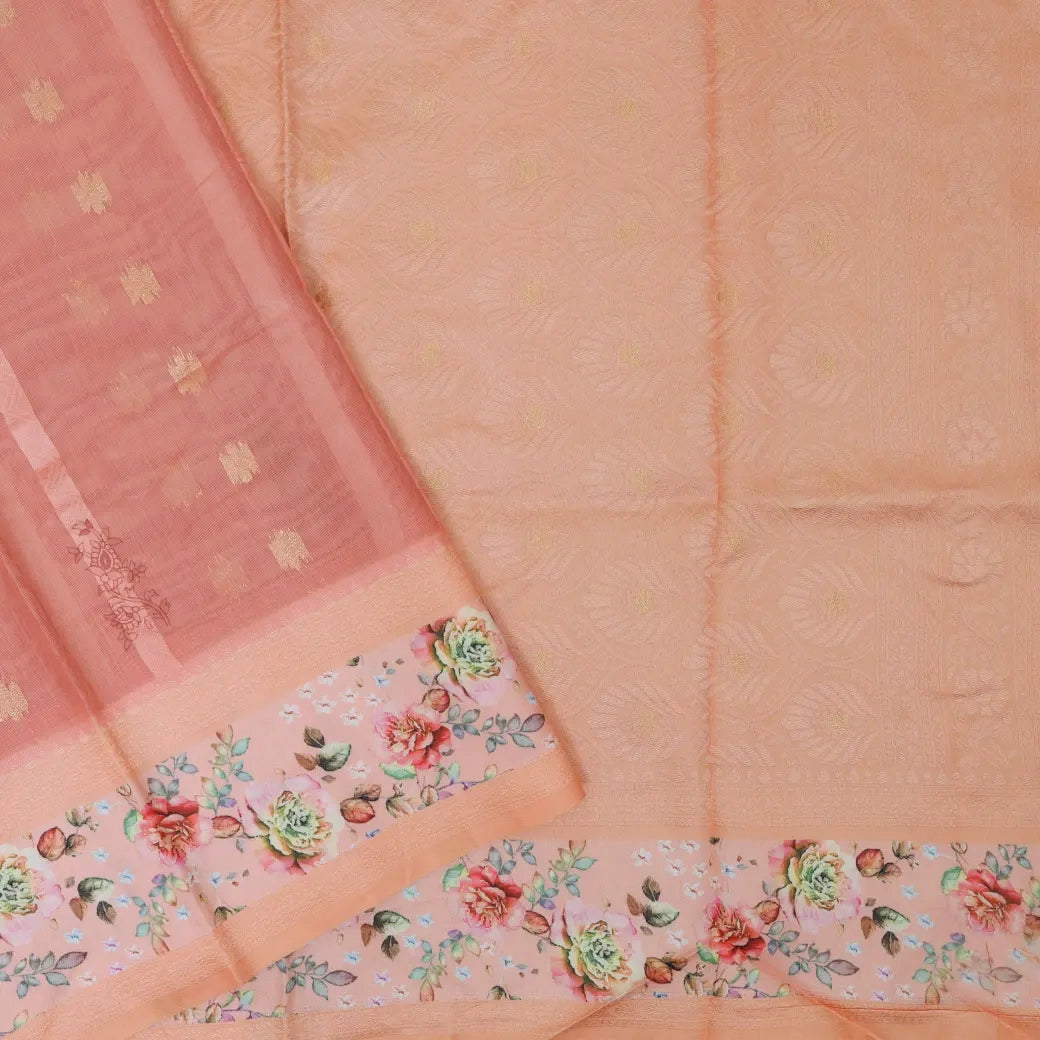LIGHT PINKSemi Burberry Silk Saree