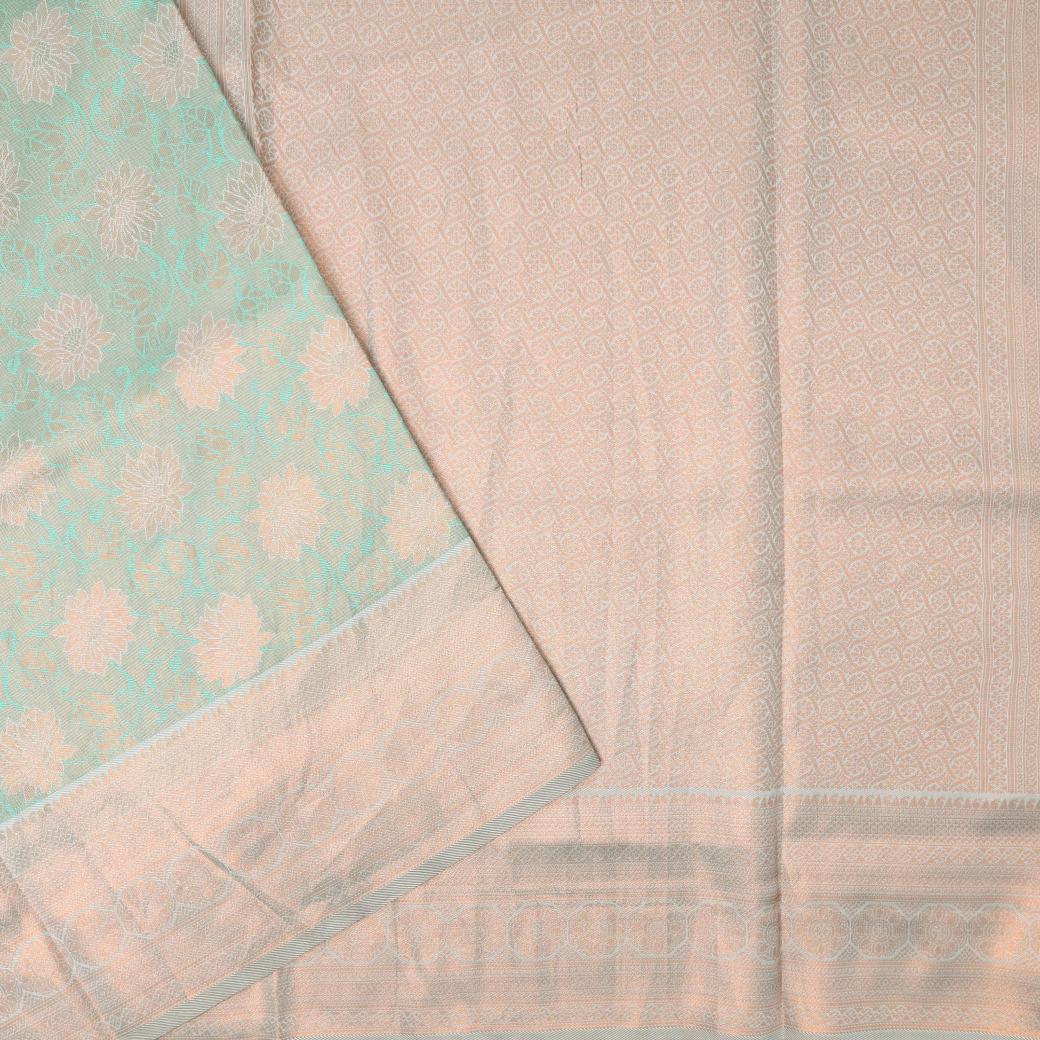 GREEN WITH PASTEL LITCHI SILK SAREES
