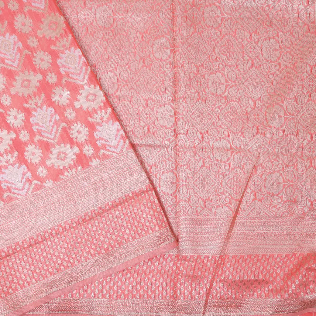 Rose Pink Colour Fancy Weaving Saree