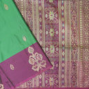 Green with Pink Soft Silk Saree