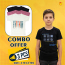 Boys 3 Pcs T-Shirt Combo