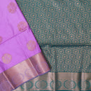 Purple with Green Soft Silk Saree