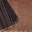 Dark Brown With Maroon Gold Zari Yuvana Semi Soft Silk Saree