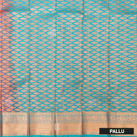 Orange with Green Art Silk Saree