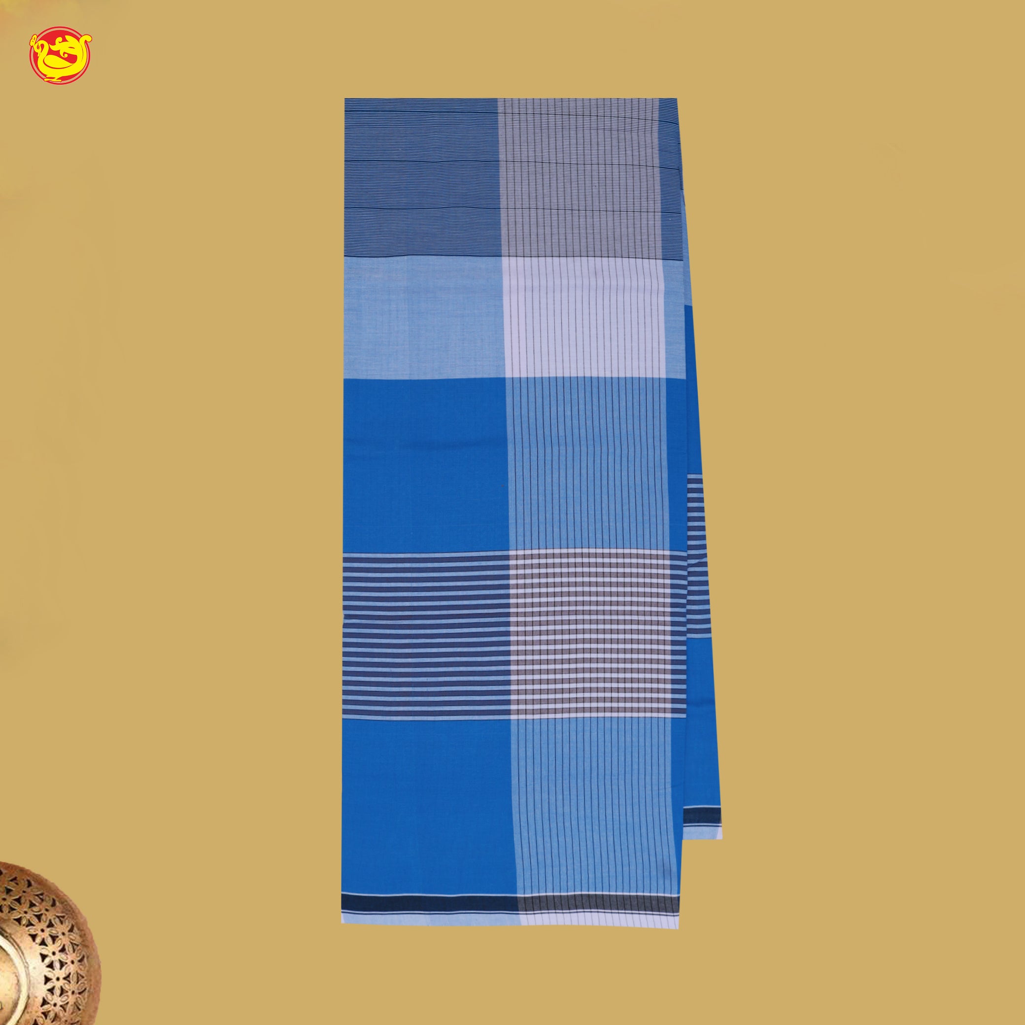 Men’s Checked Cotton Stitched Lungi