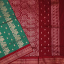 Green With Brown Premium Quality Kalyani Cotton Saree