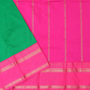 bright green and Magenta Soft Silk Saree