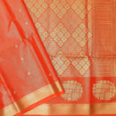 reddish-pink Tissue Silk Saree