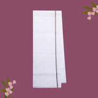 White with Brown Border Single Layer Cotton Men’s Dhoti