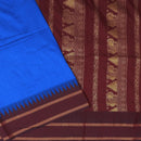 Blue With Maroon  Premium Quality Kalyani Cotton Saree