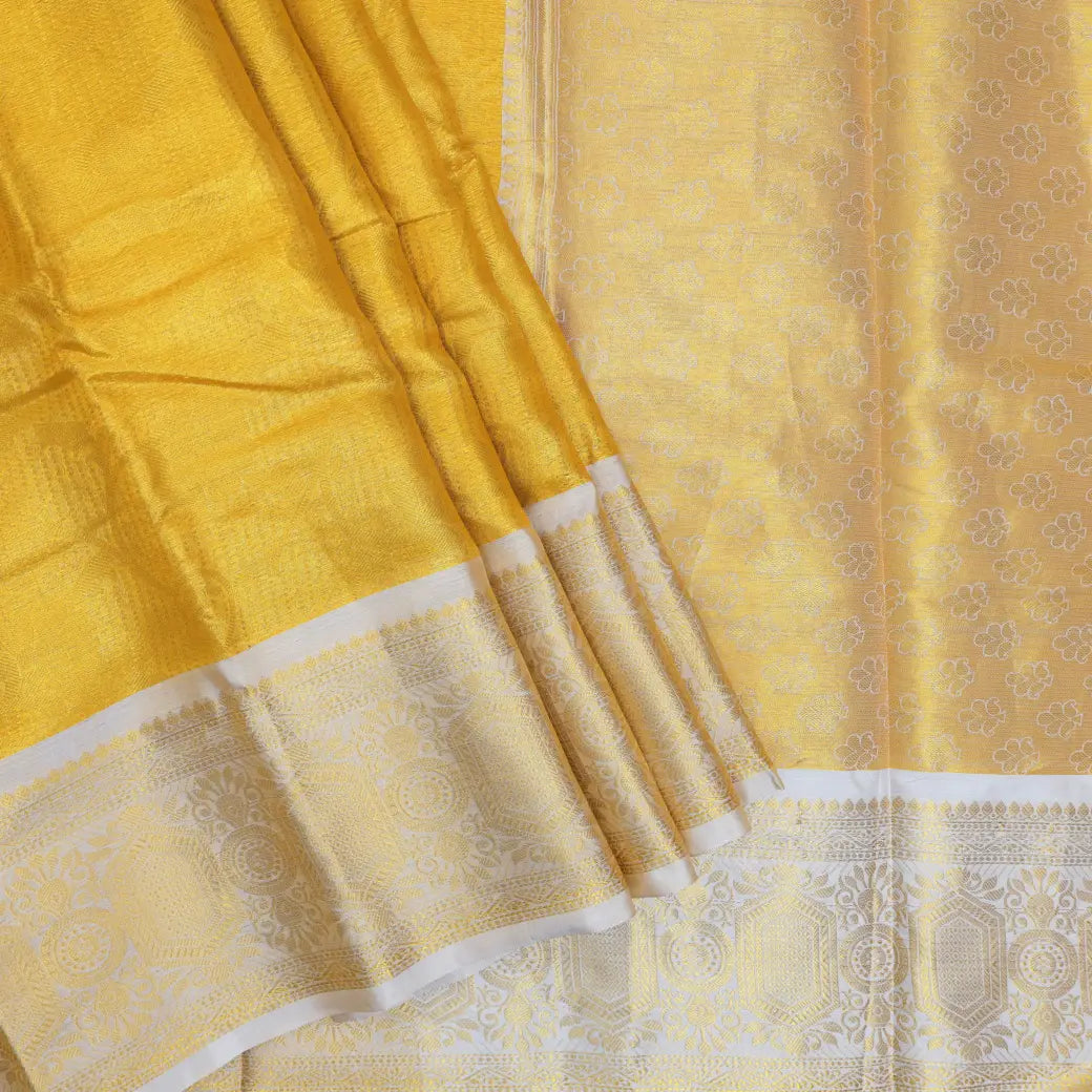 Golden Tissue Semi Silk Saree