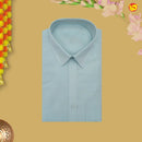 Blue Hosta Colour Tissue Readymade Shirts And Dhoti Sets for Men