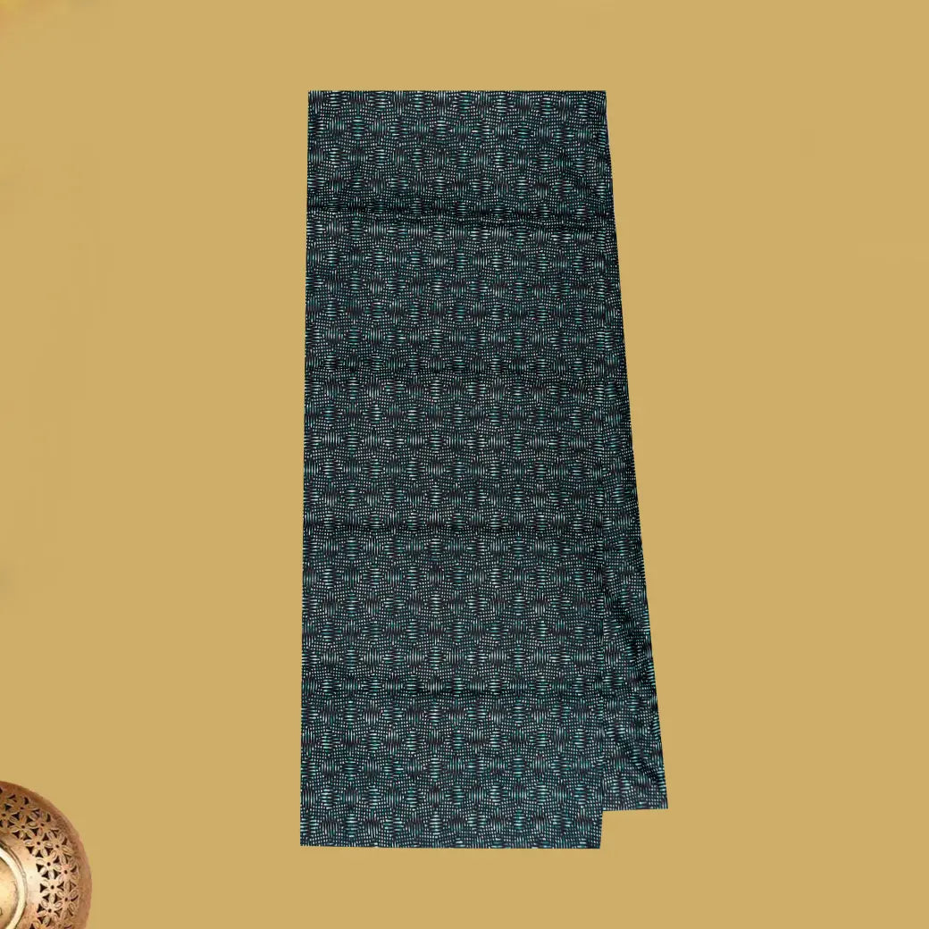 Black with Dark Green flower design Cotton Printed Lungi