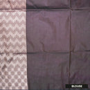 Sky Blue With Dark Brown Soft Silk
