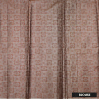 Off White with Coffee Brown  Tussar Silk Saree