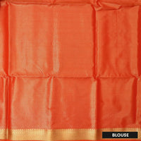 reddish-pink Tissue Silk Saree