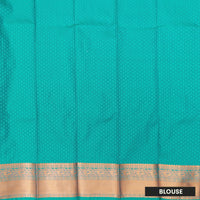 Orange with Green Art Silk Saree