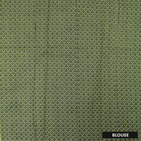 Lime green With Black Zari Silk Cotton Saree