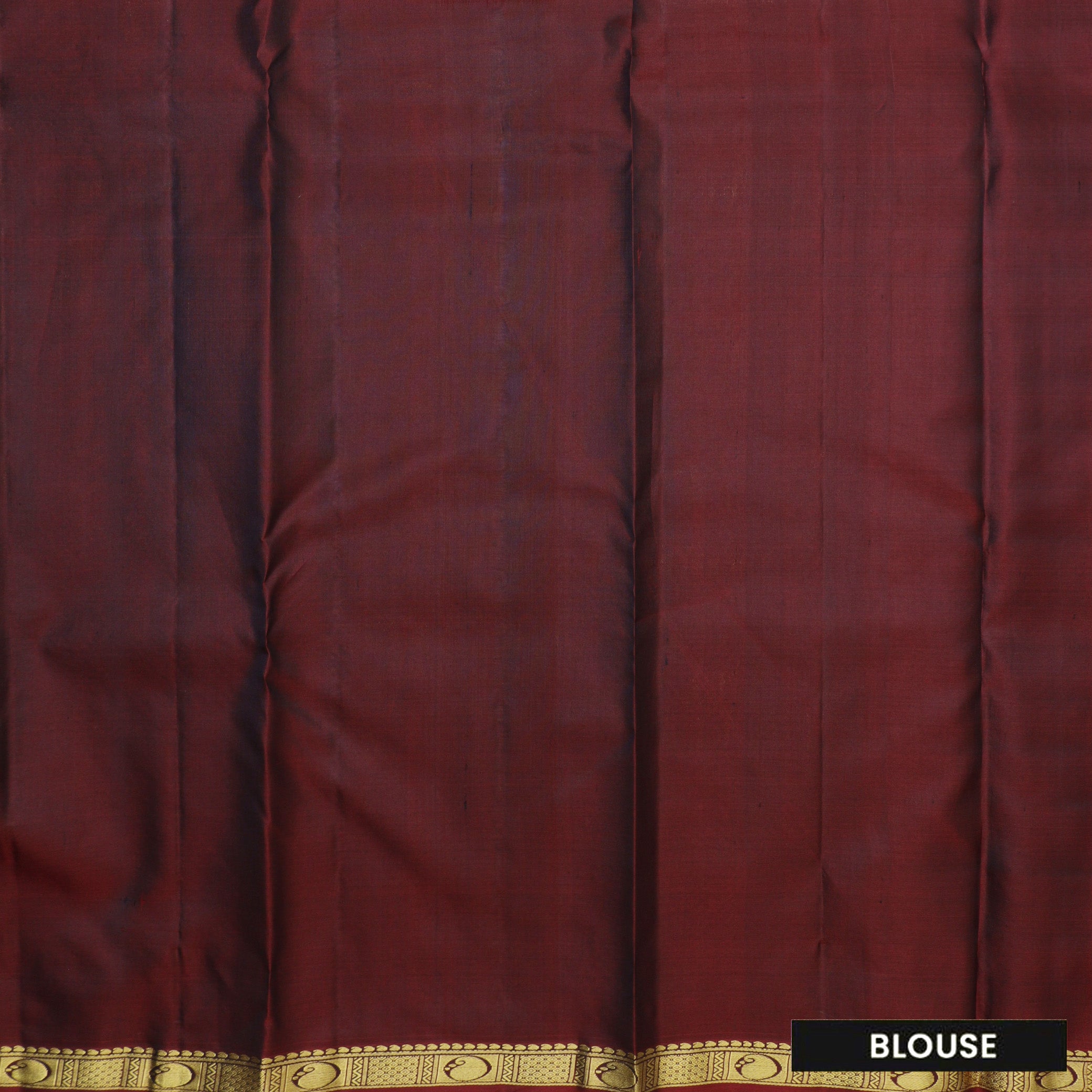 Dark Brown With Maroon Gold Zari Yuvana Semi Soft Silk Saree