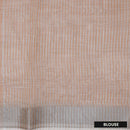 Light Orange Color Linen Cotton Saree