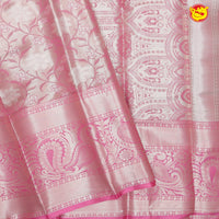 Pink with Gold Zari Traditional Soft Silk Saree - Thenianantham