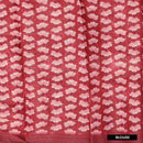Terracotta Red with Floral Design Trendy Tissue Fancy Saree