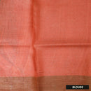 Pure Tussar Silk Saree Multi  Colour With Floral Design and Painted Prints and Zari Woven Border