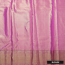 Light Green With Pink Golden Zari Border Wedding Silk Saree