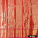 Light Brown with Dark Pink Floral Design Tissue Silk Saree