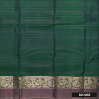 Dark Purple With  Green Gold Zari Yuvana Semi Soft Silk Saree