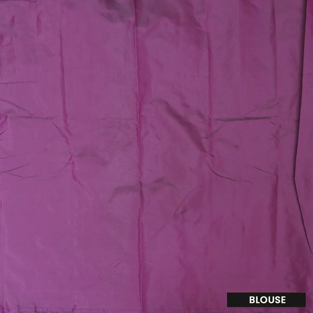 Purple With Elaichi Green Arani Silk Saree