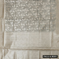 Grey Colour Fancy Weaving Saree
