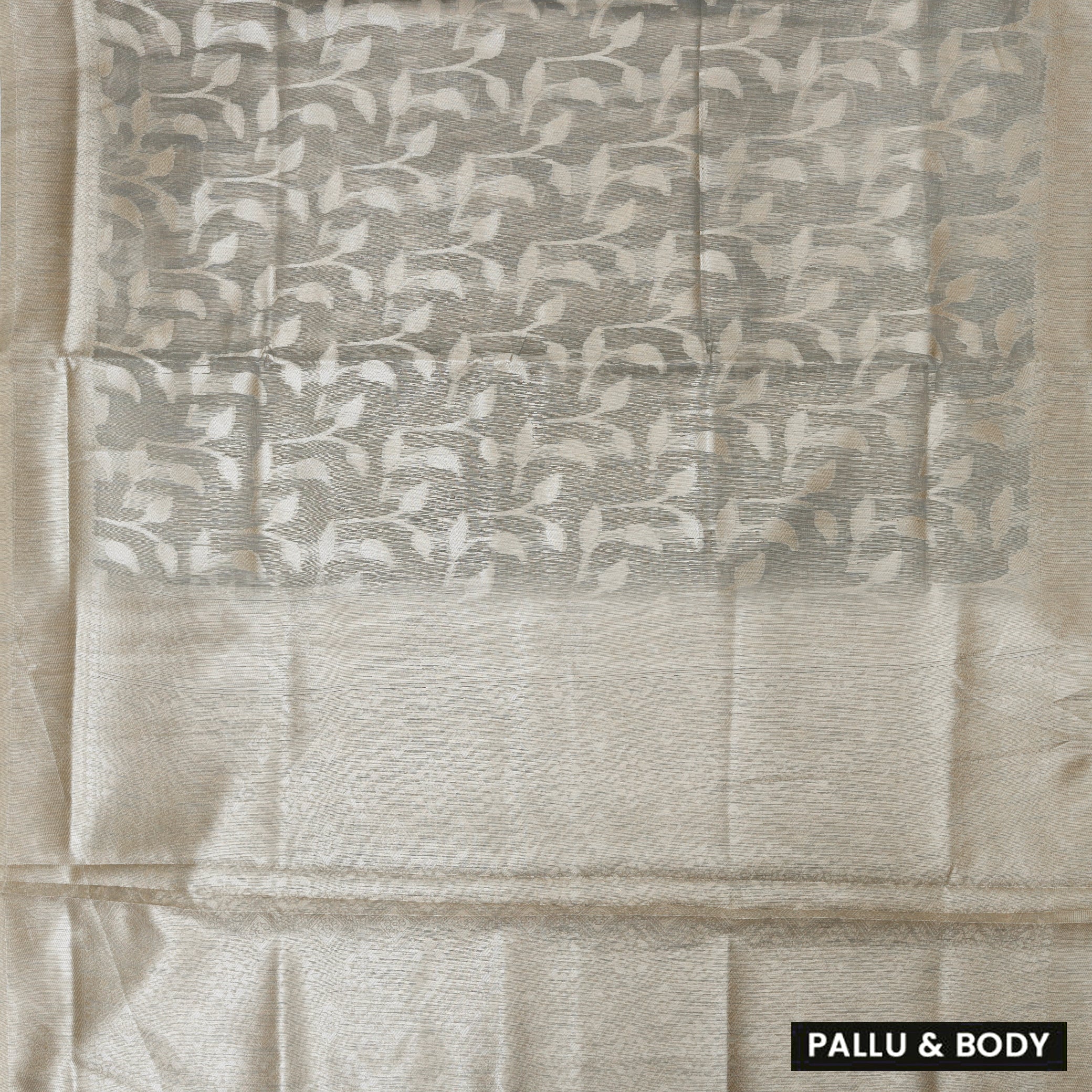 Grey Colour Fancy Weaving Saree