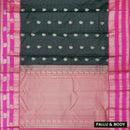 DARK GREENwith PURPLE Traditional Soft Silk Saree