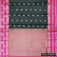 DARK GREENwith PURPLE Traditional Soft Silk Saree