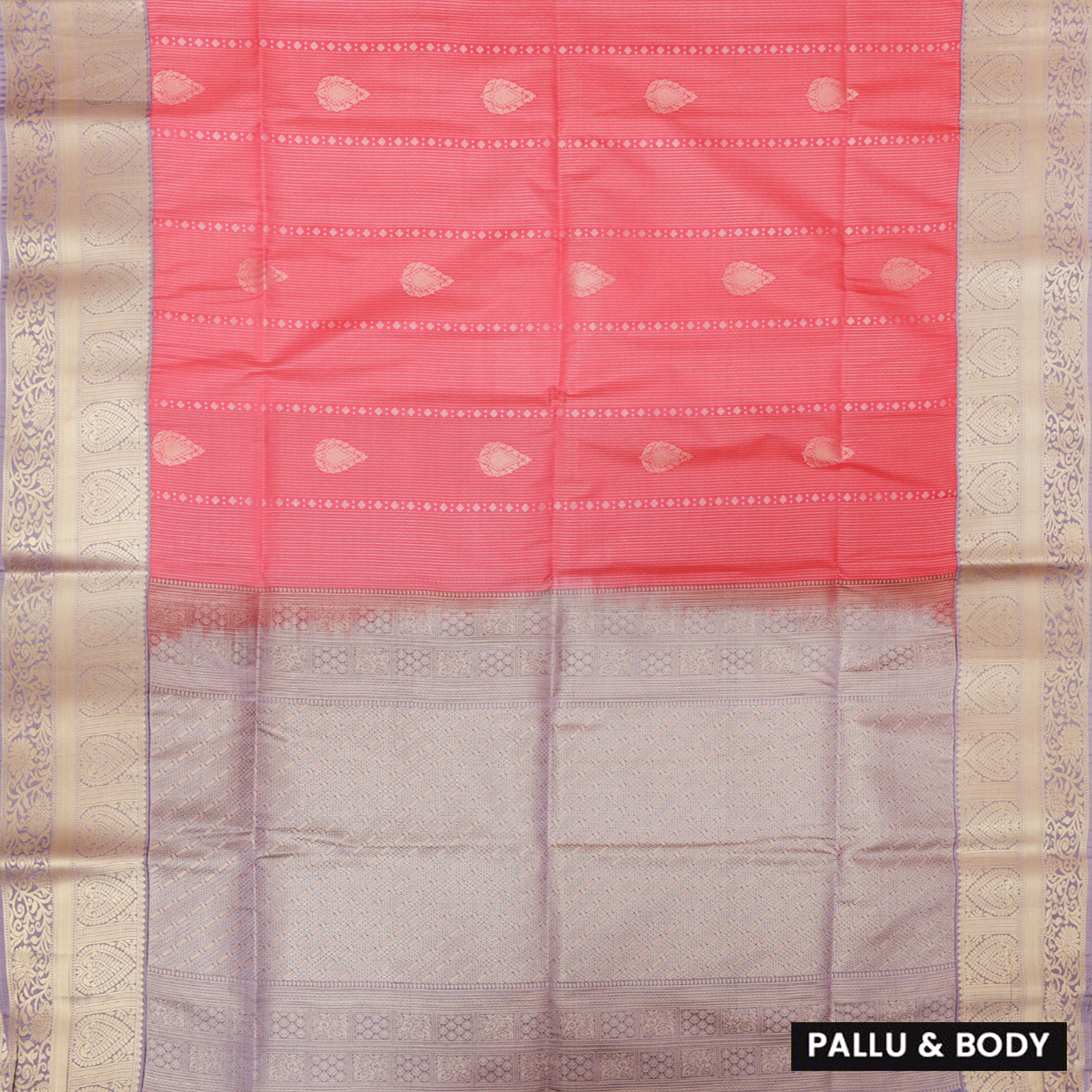 Rose Pink With Light Purple  Soft Silk Saree