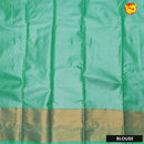 Sea green semi bridal tissue silk saree