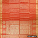 reddish-pink Tissue Silk Saree