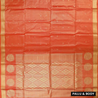 reddish-pink Tissue Silk Saree