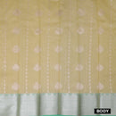 Sandal With Green Silk Cotton Saree