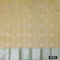 Sandal With Green Silk Cotton Saree