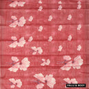 Terracotta Red with Floral Design Trendy Tissue Fancy Saree