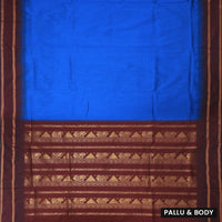 Blue With Maroon  Premium Quality Kalyani Cotton Saree