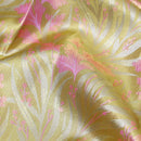 Light Green With Pink Golden Zari Border Wedding Silk Saree