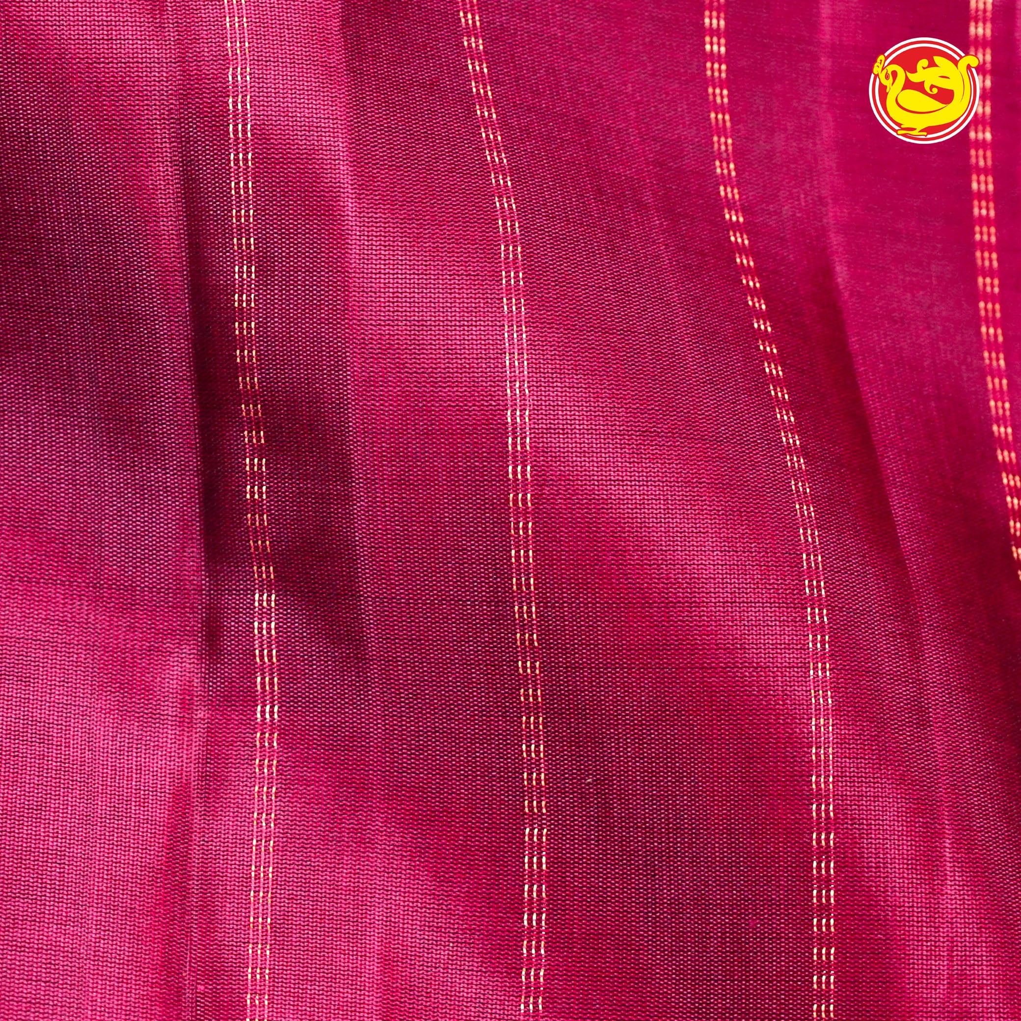 Jamun pink with orange soft silk saree